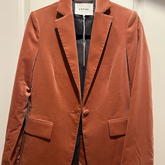 NWT FRAME Classic Blazer in Color: Old Rose - Picture 6 of 8
